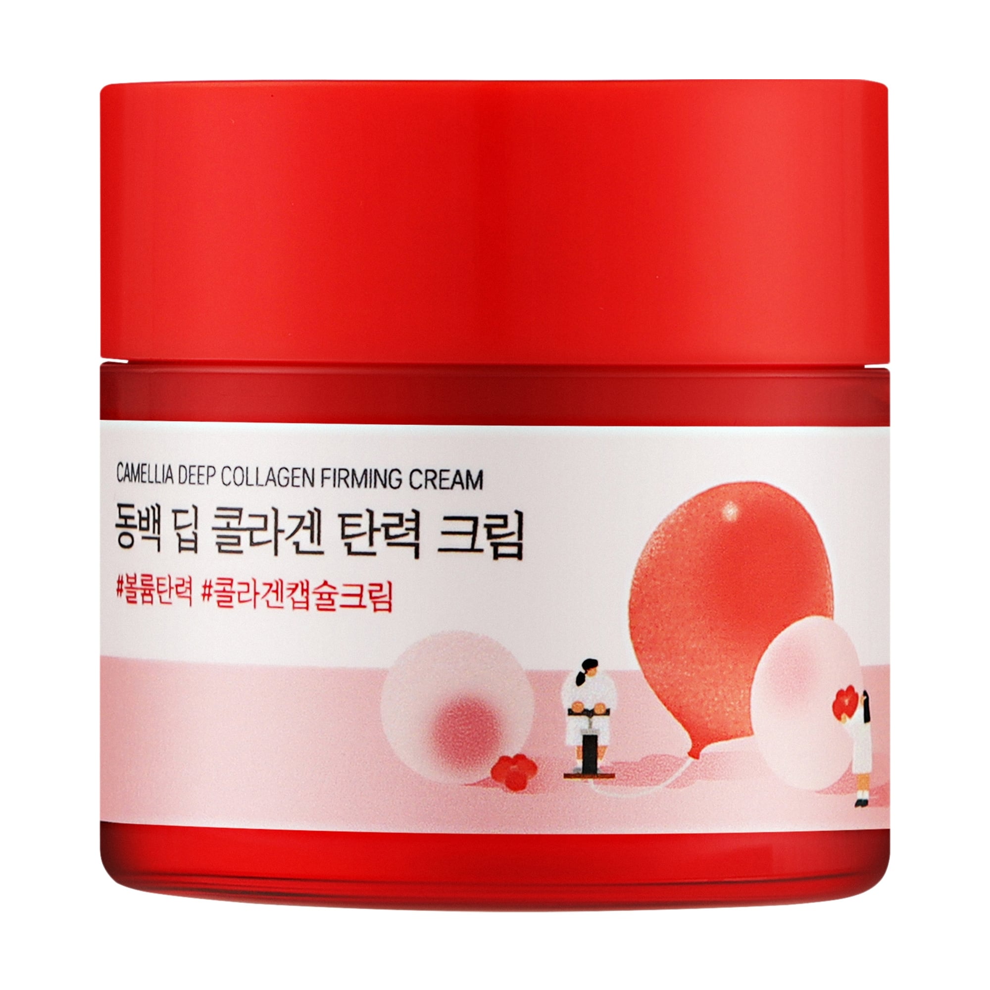 Крем для обличчя Round Lab Camellia Deep Collagen Firming Cream з колагеном, 50 мл